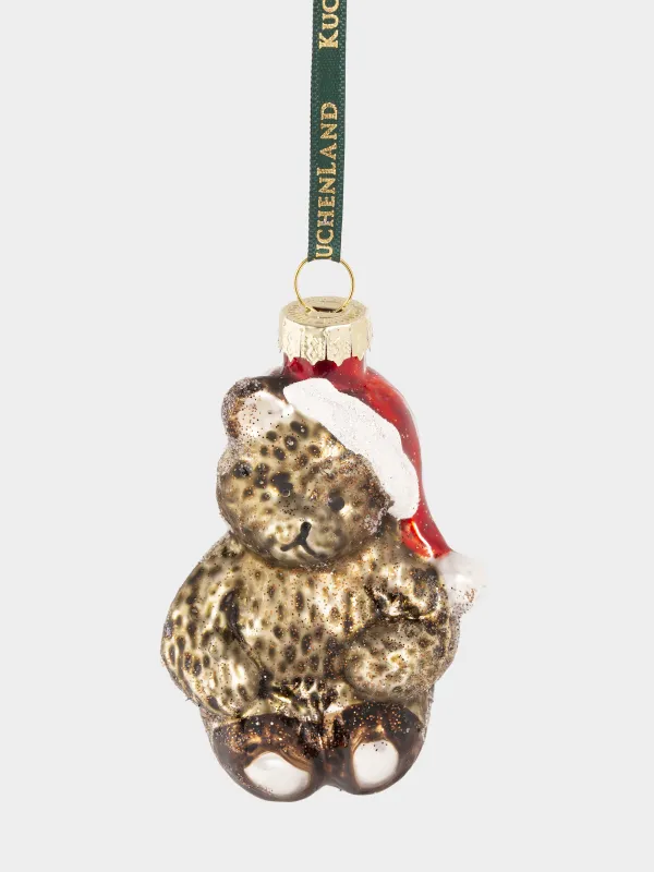 Набор елочных игрушек, 7 см, 3 шт, стекло, с блестками, Новогодние атрибуты, Figure christmas, image-3