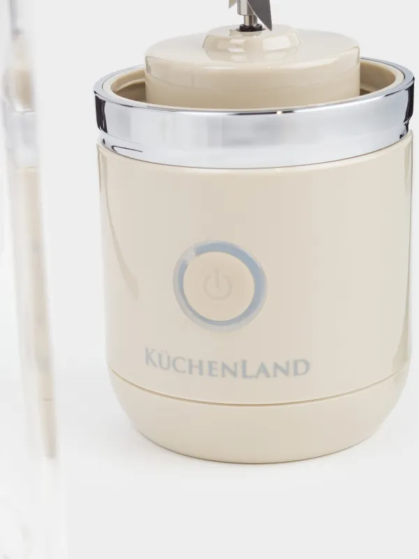 Блендер персональный, 380 мл, 67 Вт, портативный, заряжаемый, стекло/пластик, мокко, Handy, image-2