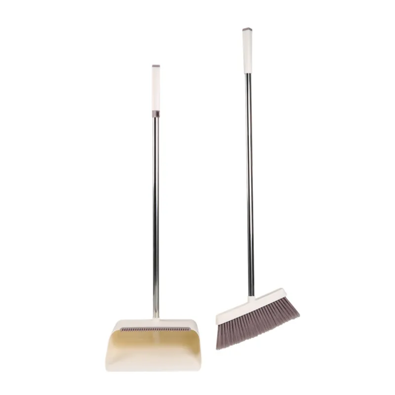 Щетка для мусора, с совком, 92 см, пластик/сталь, бело-лиловая, Sweep, image-1
