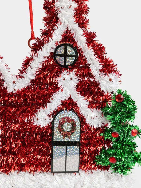 Украшение декоративное, 29 см, Домик, Tinsel decor, image-2