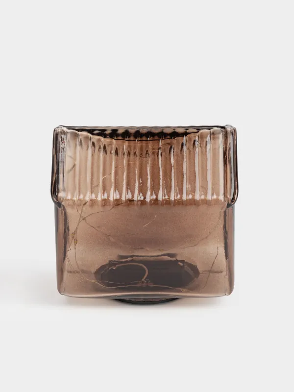 Светильник декоративный, 12х12 см, стекло, коричневый, Дом, House shape, image-3