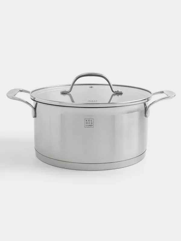 Набор посуды, 5 пр, сталь/стекло Б, Medium, Silver Stone, image-3