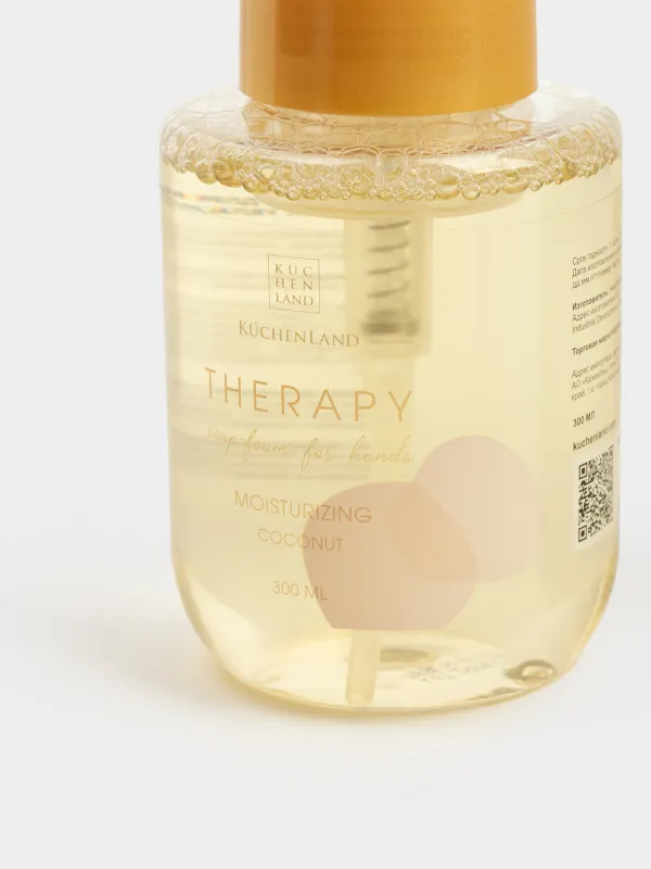 Мыло-пенка для рук, 300 мл, с дозатором, увлажняющее, Кокос, Therapy, image-2