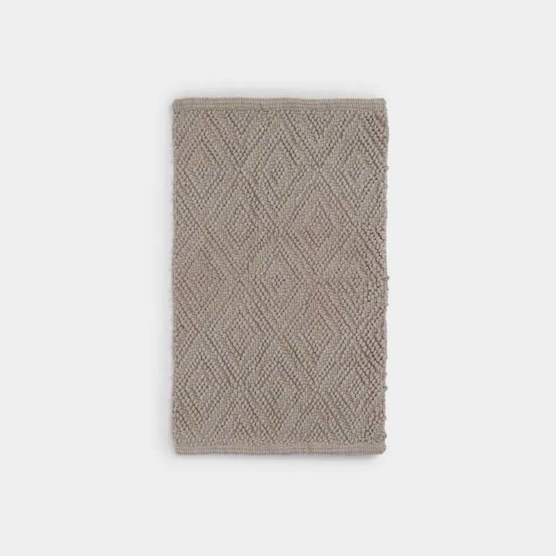 Коврик, 50x80 см, полиэстер/хлопок, мокко, Ромбы, Rhombic