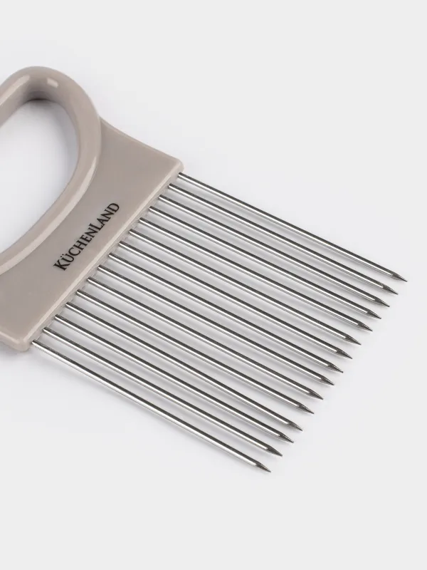 Держатель для нарезки лука, 11х8 см, пластик/сталь, бежевый, Regular, image-2