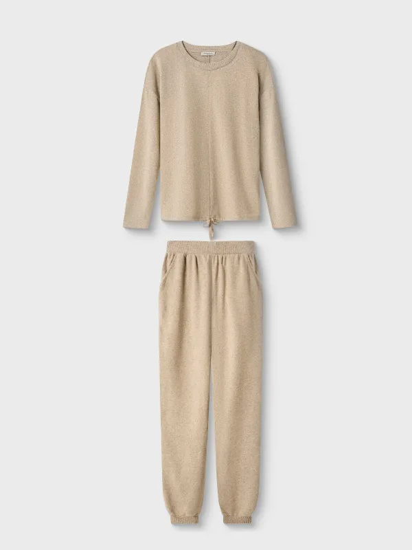 Костюм домашний с брюками, бежевый, Bertha, image-9