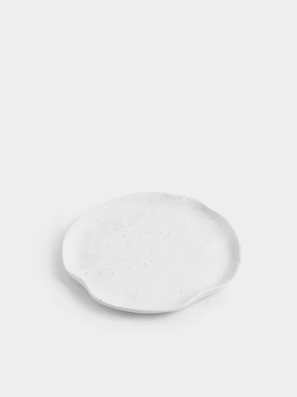 Тарелка обеденная, 25 см, в крапинку, Неровный край, Crumple speckled, image-1