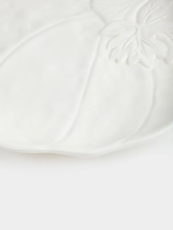 Блюдо, 26 см, керамика, молочное, Тыква с листом, Golden glow, image-3