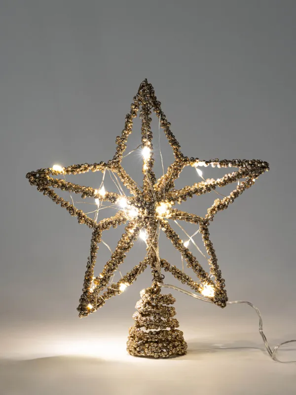 Звезда на елку с подсветкой, 20х23 см, Christmas sparkle, image-3