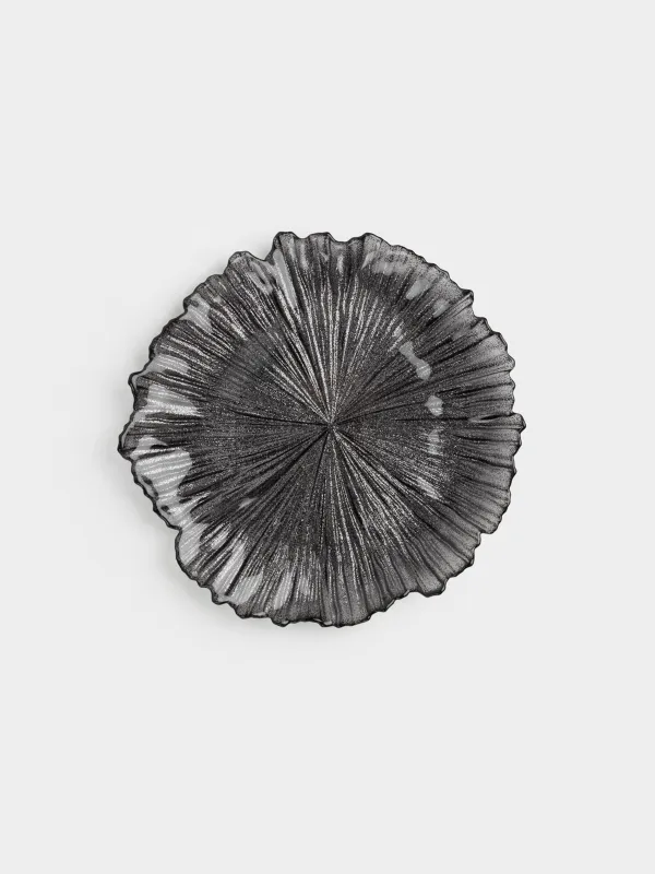 Тарелка закусочная, 21 см, стекло Р, серая, Verge, image-0