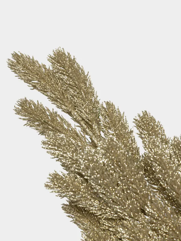 Ветка декоративная, 60 см, Ель с блестками, Champagne decor, image-1