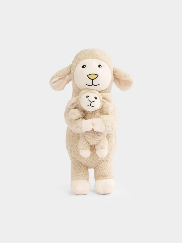 Игрушка, 35 см, мягкая, Овечка с ягненком, Lamb toy, image-0