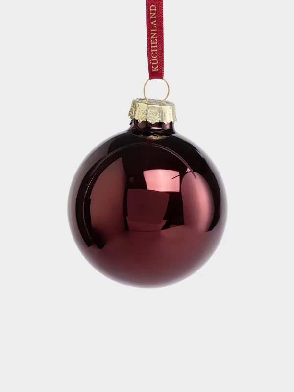 Игрушка елочная, 6 см, 6 шт, Шар, Ball sparkle, image-1