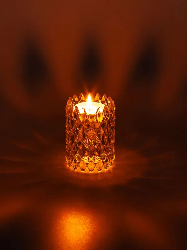 Подсвечник, 6x8 см, двусторонний, для чайной или тонкой свечи, стекло Р, Rhomb, image-4