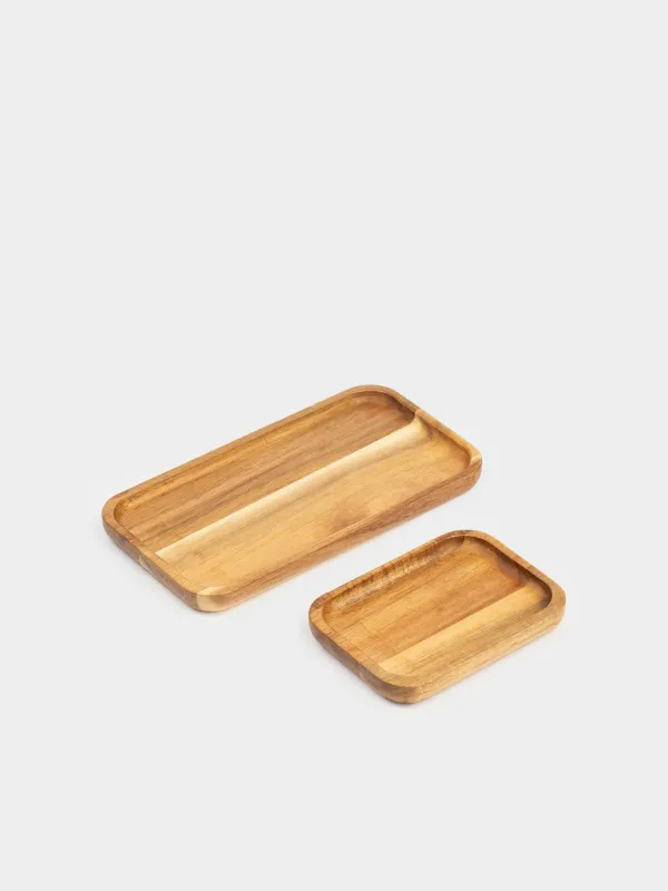 Набор блюд, 12/20 см, 2 шт, дерево, прямоугольное, Eco home, image-2