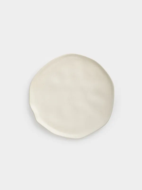 Тарелка обеденная, 27 см, Мятый эффект, Crumple creme, image-0