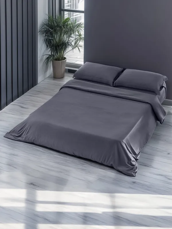 КПБ евро, бамбук, серо-синий, Pure bamboo, image-10