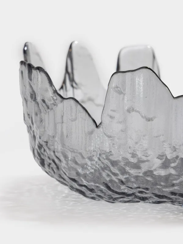 Салатник, 20х9 см, 1,1 л, стекло, серый, Nautilus color, image-4