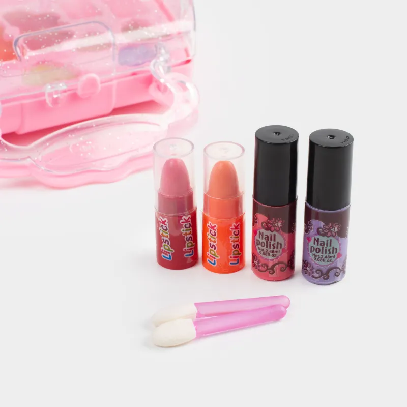 Набор косметики, детский, 15 см, 17 пр, пластик, розовый, Чемоданчик, Cosmetic kids, image-5