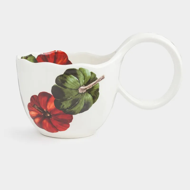 Кружка, 400 мл, керамика, белая, Тыквы, Forest symphony