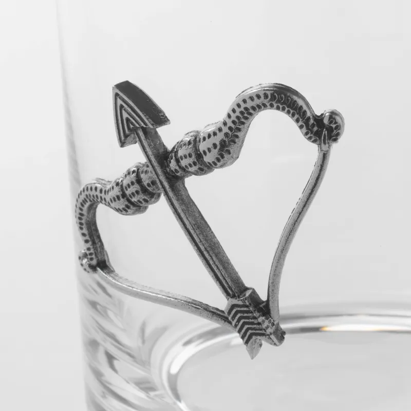 Стакан для виски, 10 см, 340 мл, стекло/металл, серебристый, Стрелец, Zodiac, image-4