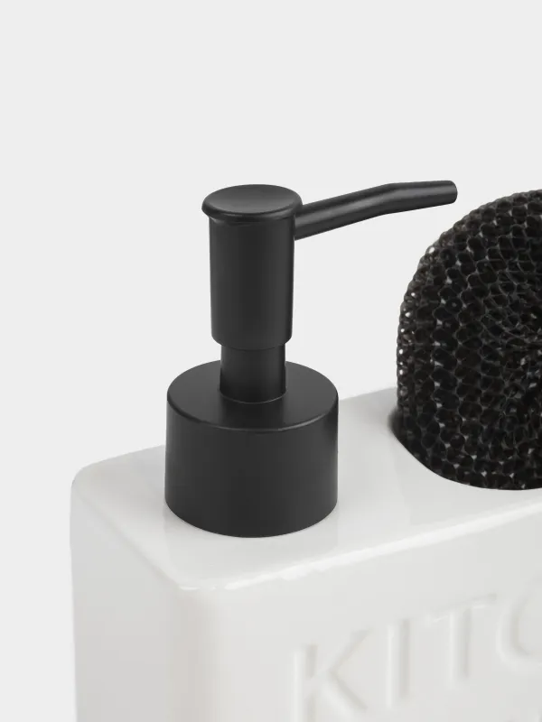 Диспенсер для моющего средства, 400 мл, с губкой, Ceramo, image-2