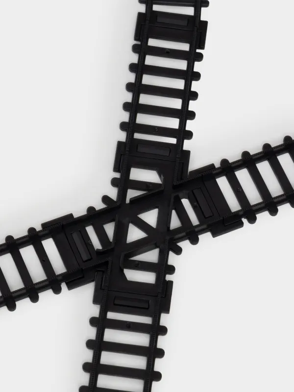 Железная дорога игрушечная, S, музыкальная, с подсветкой, пластик, Санта на санях, Game rail, image-3