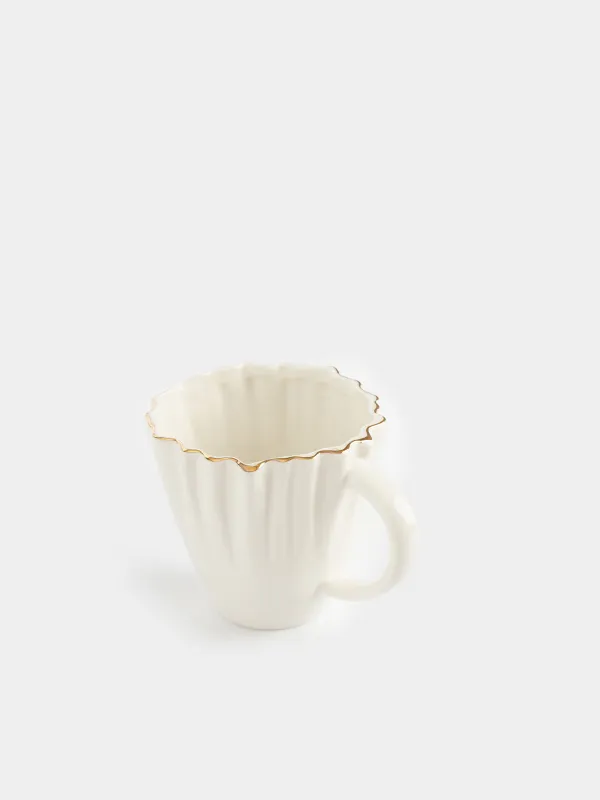 Кружка, 400 мл, Мятый эффект, Crumple gold, image-1