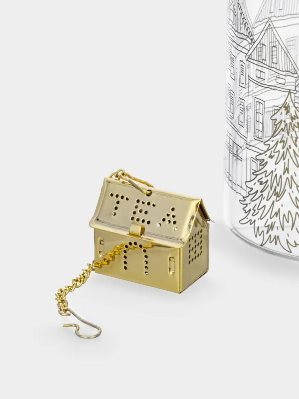 Кружка, 420 мл, с ситом и крышкой, Дома, Case decor, image-2