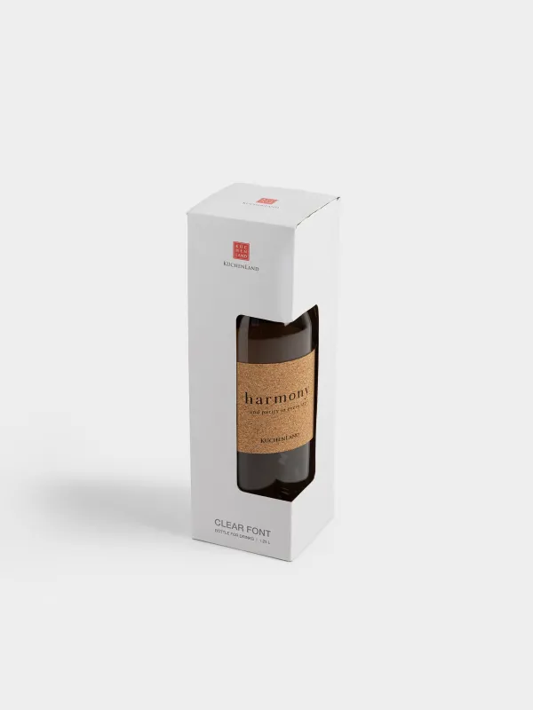 Бутылка для напитков, 1,25 л, с зарфом, стекло Б/пробка, Clear font, image-5