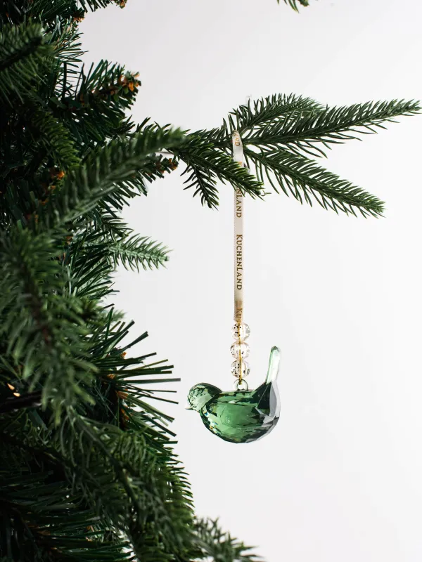 Игрушка елочная, 6 см, акрил, зеленая, Птица, Figure crystal, image-3