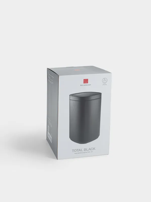 Ведро для мусора, 30 л, с кнопкой для открывания, Total black, image-5