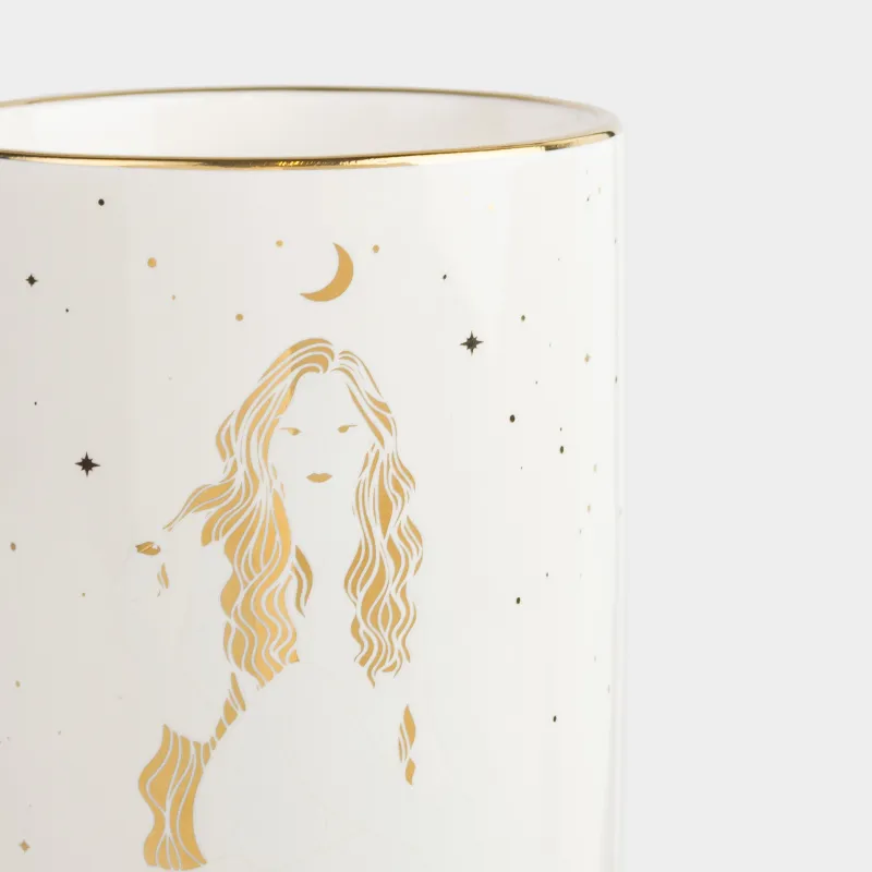 Кружка, 350 мл, фарфор N, бежево-золотистая, Девушка с луной, Girls, image-5