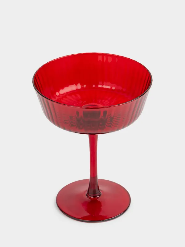 Бокал-креманка для шампанского, 230 мл, стекло Р, красный, Ribby color, image-1