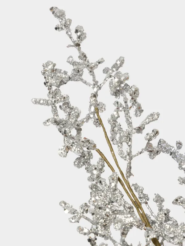 Ветка декоративная, 60 см, Серебристая ветка, Sparkle decor, image-1