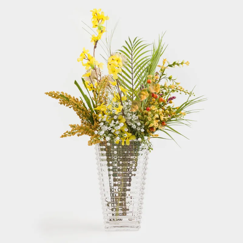 Ваза для цветов, 22 см, стекло, Mosaic, image-3