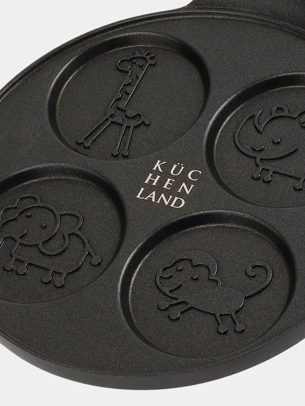 Сковорода для яиц и оладий, 21 см, 4 отд, с покрытием, алюминий, Животные, Action, image-3