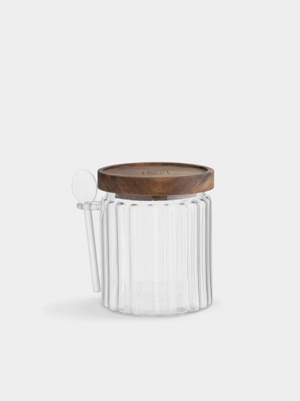 Емкость для хранения, 500 мл, с ложкой, Ribby wood, image-0