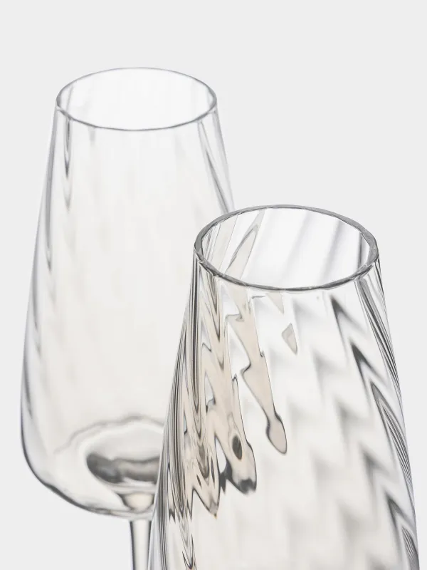 Бокал для шампанского, 270 мл, 2 шт, стекло, перламутр, Sorento bend, image-3