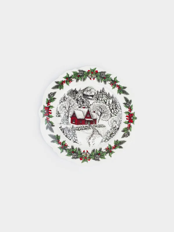 Тарелка обеденная, 27 см, Дом в лесу, Forest house, image-0