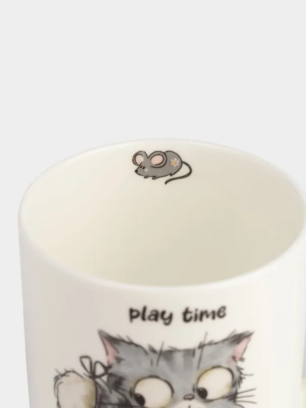 Кружка, 380 мл, Котенок и мышка, Cat, image-3