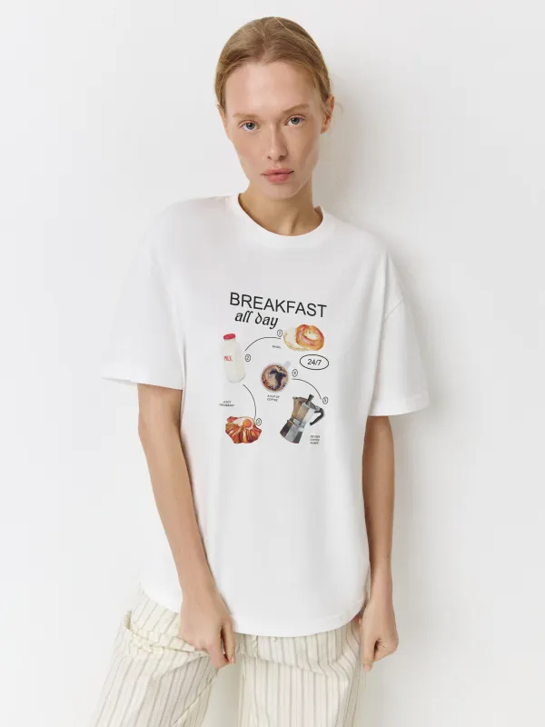 Футболка женская, Breakfast all day, Limva, image-0