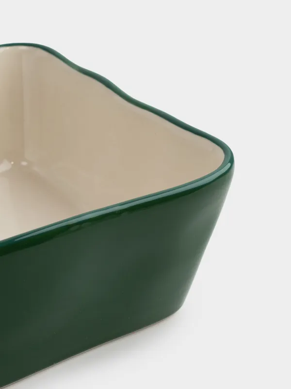 Форма для запекания, 26х19 см, керамика, прямоугольная, зеленая, Лошадка, Christmas green, image-5