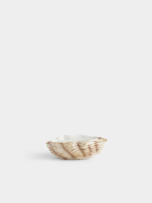 Свеча, 8х12 см, в подсвечнике, Устрица, Seaside candle, image-0