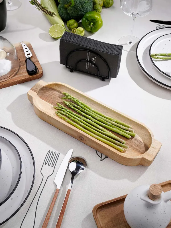 Блюдо сервировочное, 35x11 см, с ручками, Noble tree, image-6