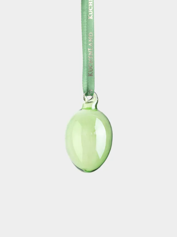 Подвеска декоративная, 3х4 см, стекло, зеленая, Flora Easter, image-1