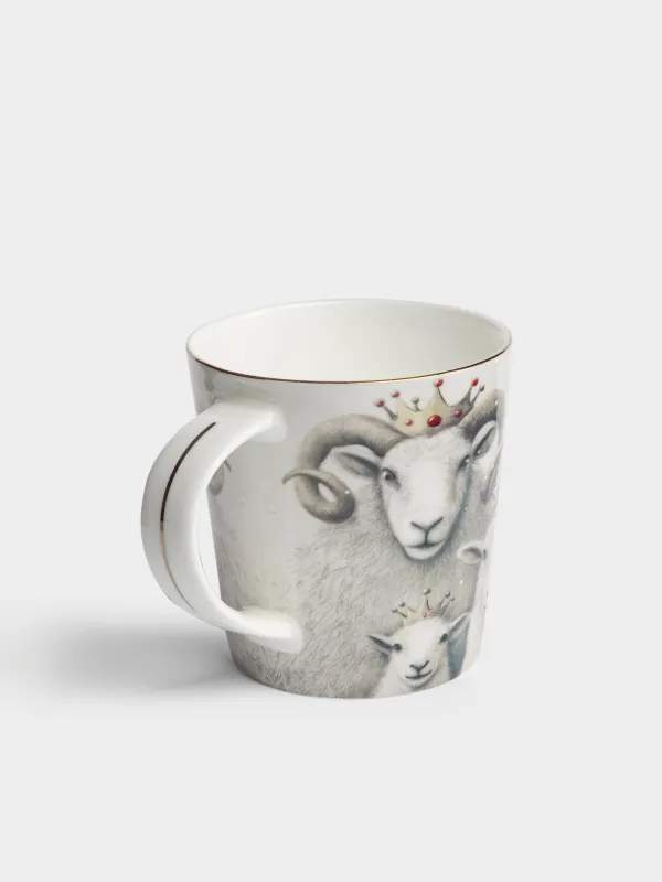 Кружка, 450 мл, Овечки с короной, Royal sheep, image-1