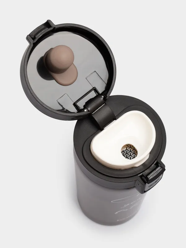 Термокружка, 380 мл, сталь/пластик, графитовая, матовая, Create your future, Voyage, image-2