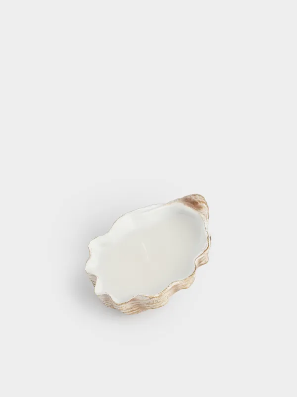 Свеча, 8х12 см, в подсвечнике, Устрица, Seaside candle, image-2