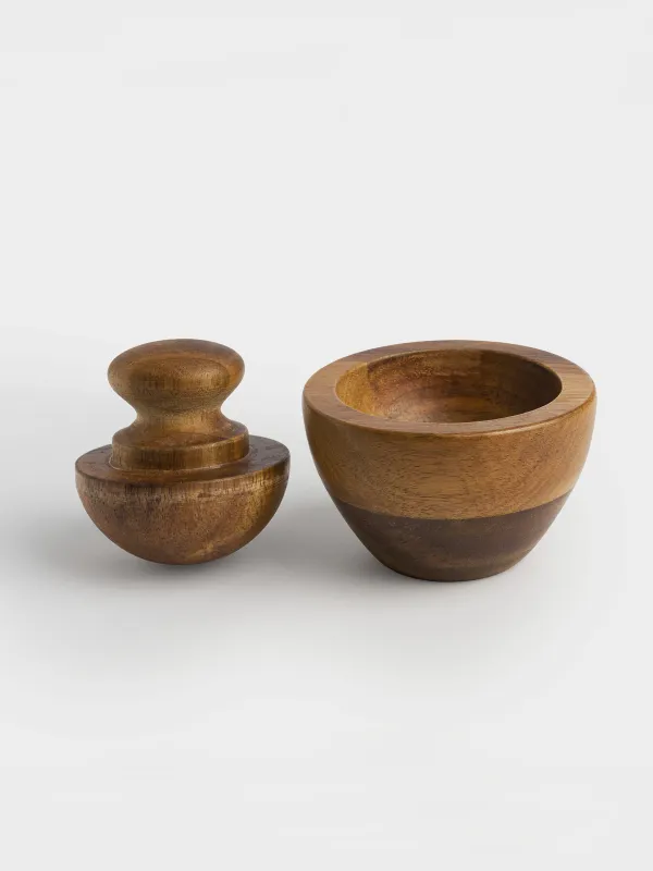 Ступка для специй, 8x5 см, с пестиком, дерево, Noble tree, image-4